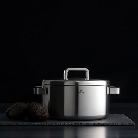 Jumbo Monaco 8-Piece 3ply Stainless Steel Induction Cookware Set, Silver