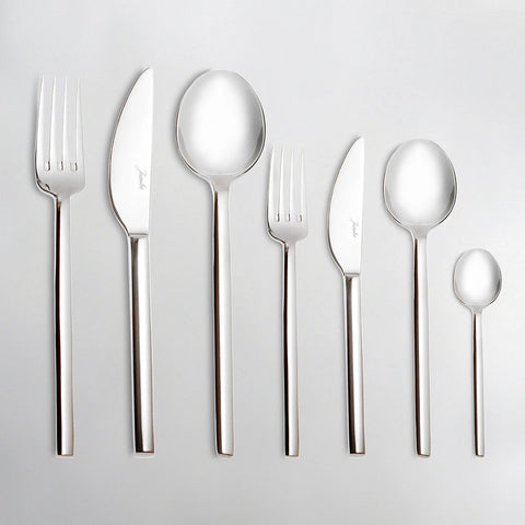 Jumbo 8100 84-Piece Stainless Steel Cutlery Set for 12 People, Silver