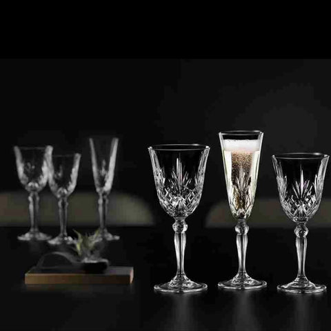 Rcr Melodia 6-Piece Crystal Wine Glass Set, 270ml, Clear
