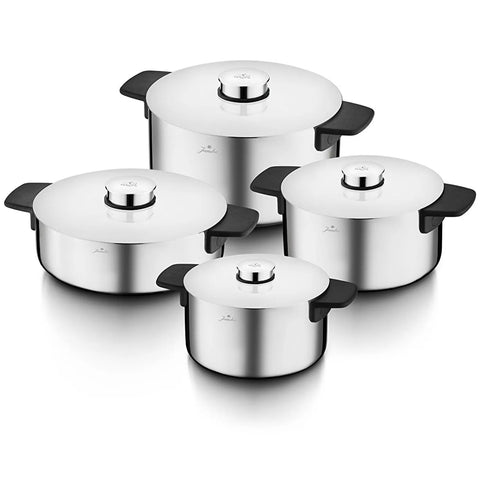 Jumbo Infinity 8-Piece 3Ply Stainless Steel Induction Cookware Set, Silver