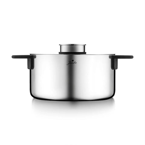 Jumbo Infinity 8-Piece 3Ply Stainless Steel Induction Cookware Set, Silver