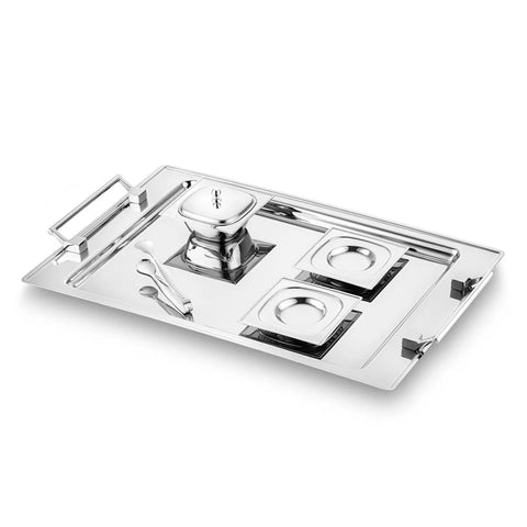 Jumbo Pluto 16-Piece Stainless Steel Tea Set, Silver