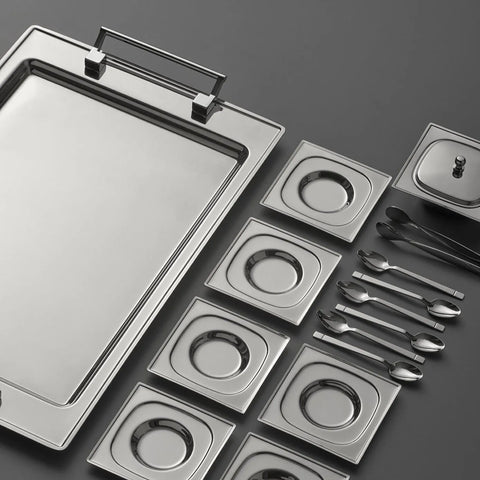 Jumbo Pluto 16-Piece Stainless Steel Tea Set, Silver