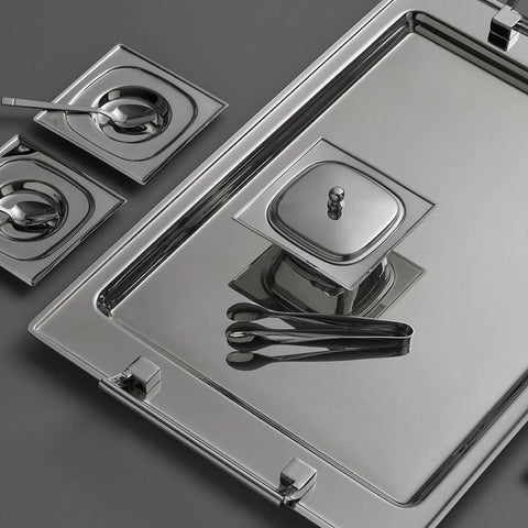 Jumbo Pluto 16-Piece Stainless Steel Tea Set, Silver