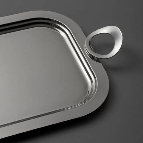 Jumbo Invento Stainless Steel Tray, 382mmx320mm, Silver