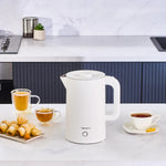 Homend Heatrow Cooltouch Kettle 1618UK, 1.7L Double Wall, Quiet Operation, Cool Touch Body, Stainless Steel, 2200W Fast Boil, Triple Safety, White