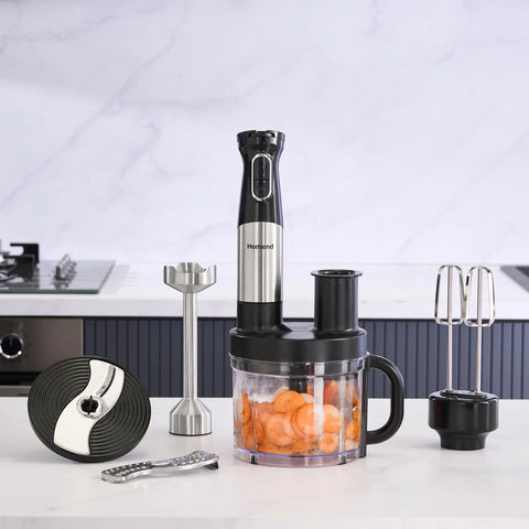 Homend Functionall 2848UK Multi-Attachment Stainless Steel Food Processor, 1500W, 1000ml, Inox