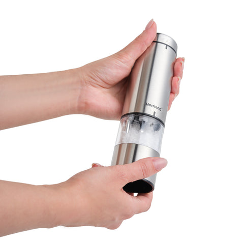 Homend Grindgo 6005UK Electric Salt & Pepper Grinder, Grey