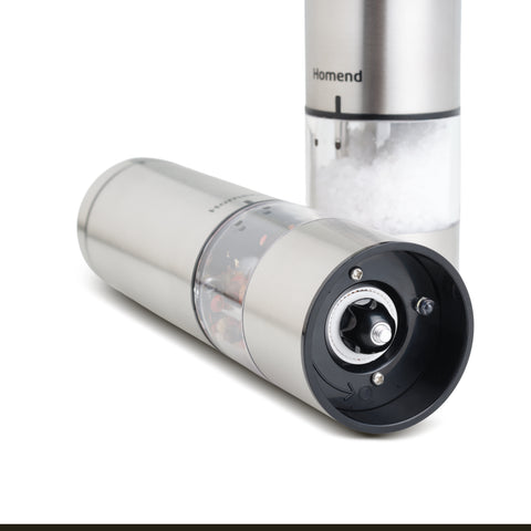 Homend Grindgo 6005UK Electric Salt & Pepper Grinder, Grey