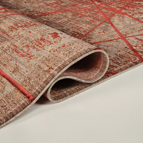 Kasmir Rugs Viskon Limited Serene Rug, 160cmx230cm, Terra Cota