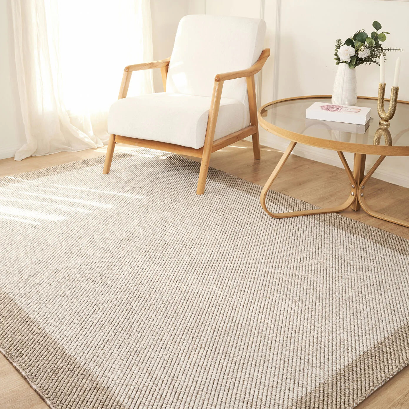 Arona Rug Kasmir Rugs Scandinavian Premium Arona Rug, 120cmx180cm, Beige – Karaca