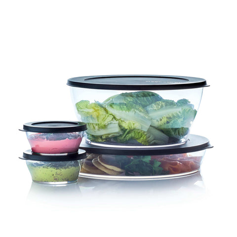 Tupperware Black Eco+ Royal Plastic Storage Container, 290ml, Black