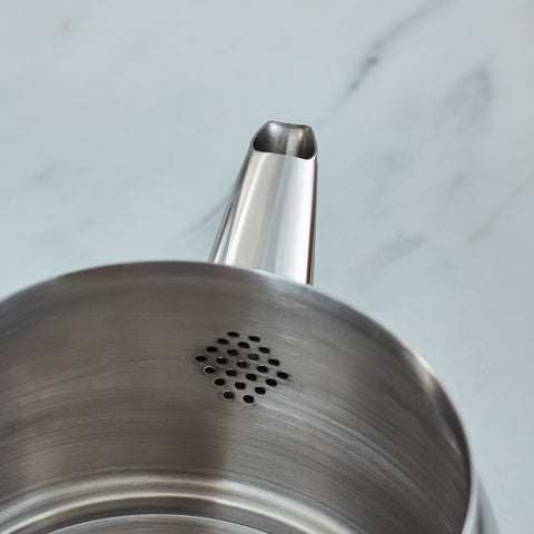 Karaca Alim Stainless Steel Teapot Set, Medium, Silver Black