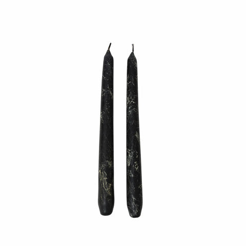 Karaca Home Marble 2-Piece Candle, 2cmx23cm, Black