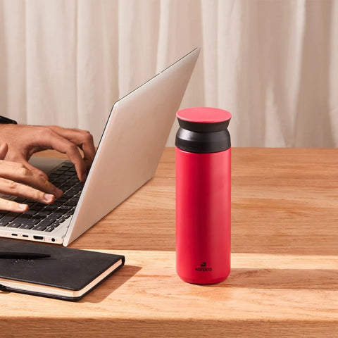 Karaca Rainbow Leak-Proof Stainless Steel Flask, 500ml, Red