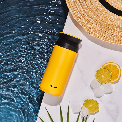 Karaca Rainbow Leak-Proof Stainless Steel Flask, 350ml, Yellow