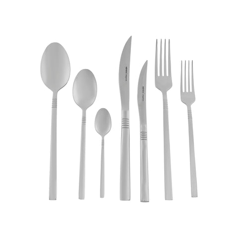 Karaca Nil V2 84-Piece Stainless Steel Cutlery Set for 12 People, Platin