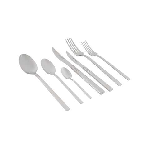 Karaca Nil V2 84-Piece Stainless Steel Cutlery Set for 12 People, Platin