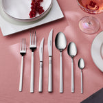 Karaca Nil V2 84-Piece Stainless Steel Cutlery Set for 12 People, Platin