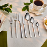 Karaca New Davina 84-Piece Stainless Steel Cutlery Set for 12 People, Platin