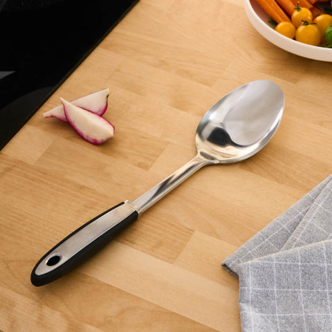 Karaca Viona Stainless Steel Serving Spoon, 33cm, Grey