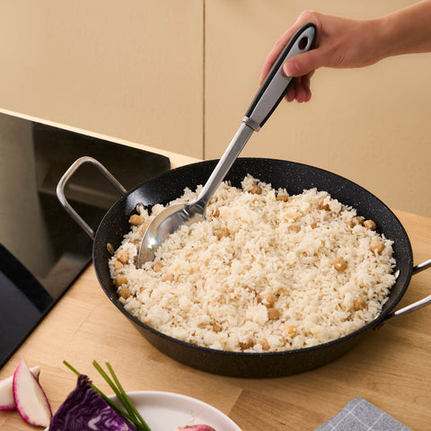 Karaca Viona Stainless Steel Serving Spoon, 33cm, Grey