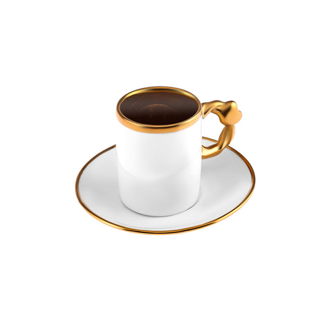 YBK Tech - Tazza Da Caffè Classica E Piattino, In Porcellana Bone YBK Tech - Tazza Da Caffè Classica E Piattino, In Porcellana Bone