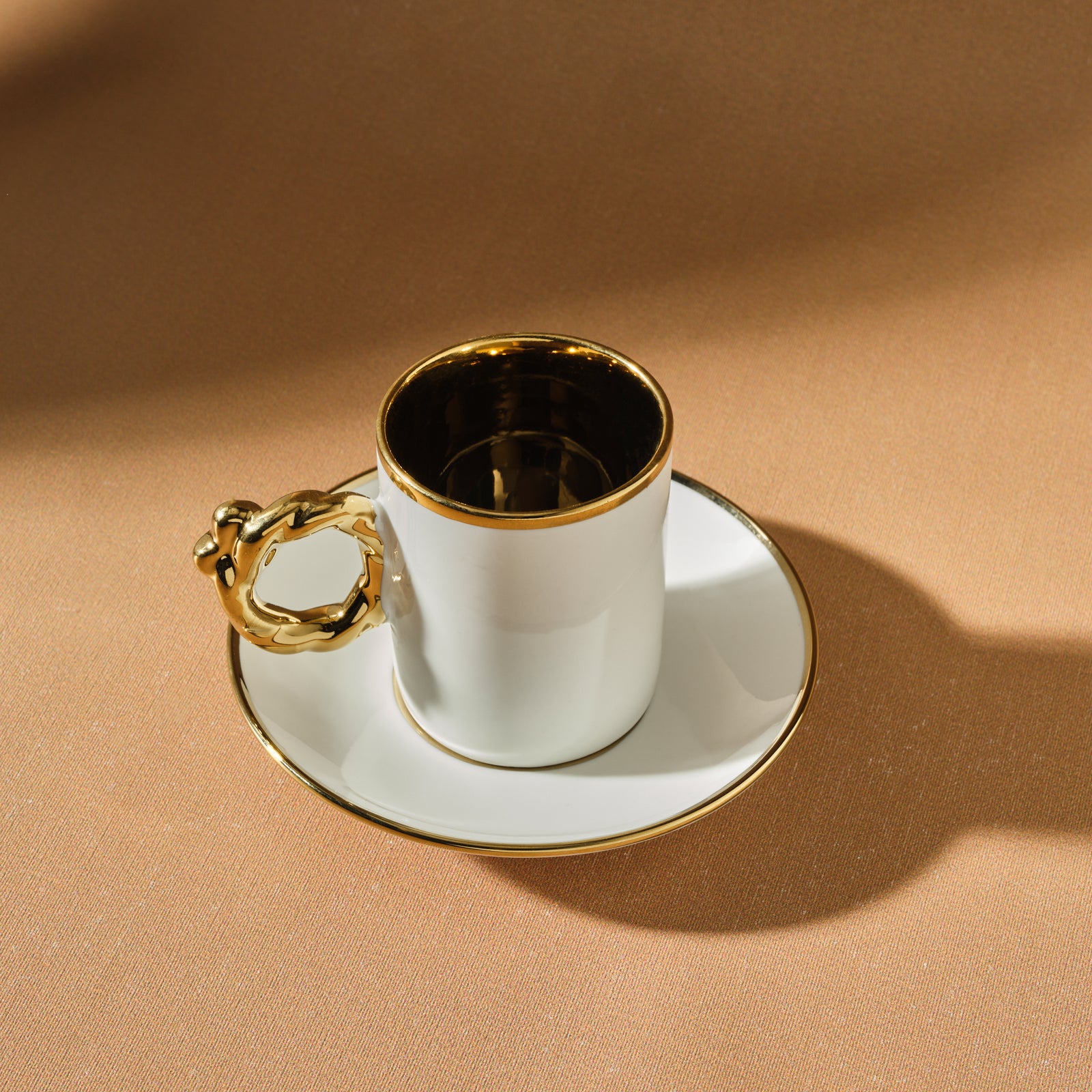 Karaca Heart-Shaped 12-Piece Bone China Espresso Turkish Coffee Cup Se