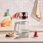 Karaca Glass Tea XL 2-in-1 Glass Tea Maker & Kettle, Starlight