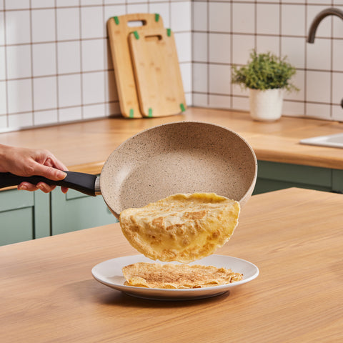 Karaca Vincent Biogranite 12-Piece Cookware Set, Brown Black