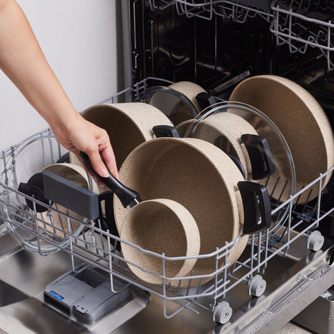 Karaca Vincent Biogranite 12-Piece Cookware Set, Brown Black