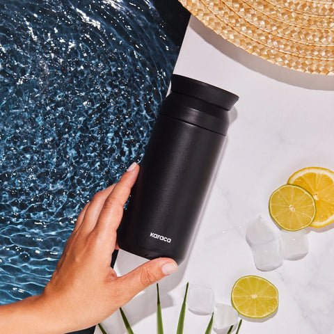 Karaca Rainbow Leak-Proof Stainless Steel Flask, 350ml, Black