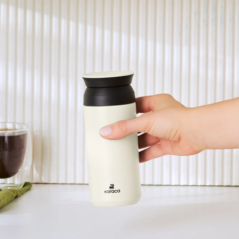 Karaca Rainbow Leak-Proof Stainless Steel Flask, 500ml, Cream