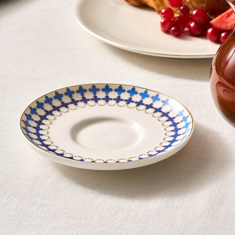 Karaca x Refika'dan Tatlıcan Porcelain Tea Plate, Blue White