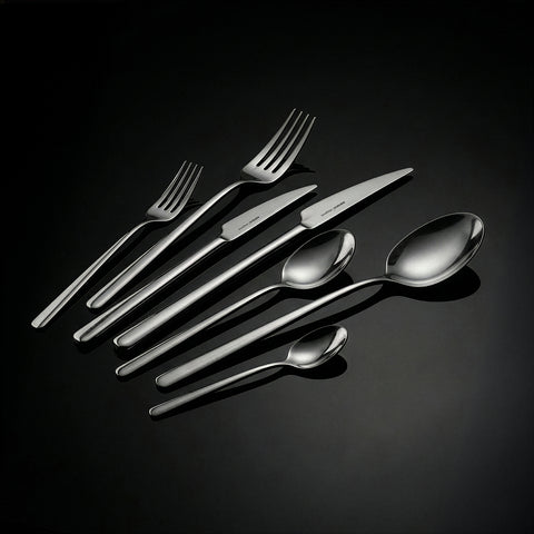 Karaca Boreas 84-Piece Stainless Steel Cutlery Set for 12 People, Silver