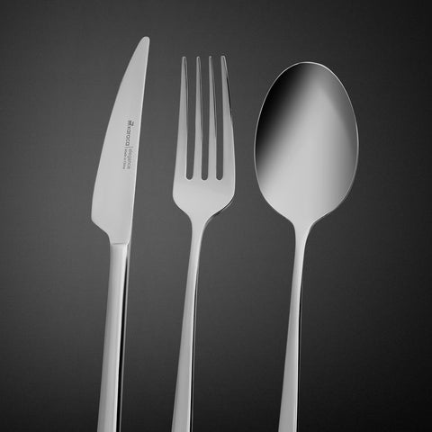 Karaca Boreas 40-Piece Stainless Steel Cutlery Set for 8 People, Silver