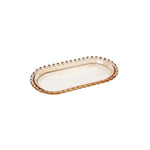 Karaca Glory Glass Small Serving Platter, 25cm, Amber