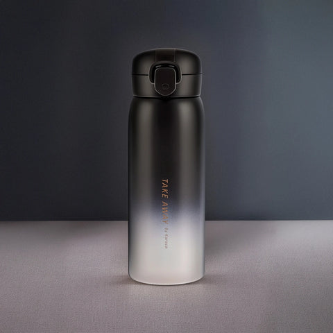 Karaca Skyfall Leak-Proof Stainless Steel Flask, 350ml, Black