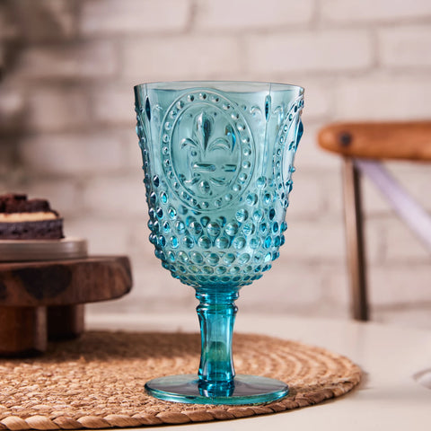 Karaca Moise Acrylic Wine Glass, 450ml, Blue