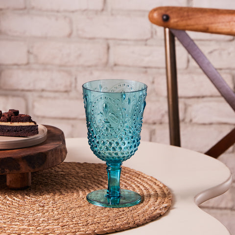 Karaca Moise Acrylic Wine Glass, 450ml, Blue