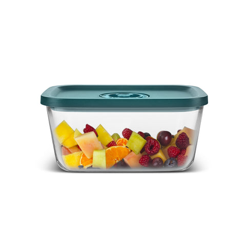 Karaca x Refika 2-Piece Vacuum Pump 2-Piece Storage Container, Clear