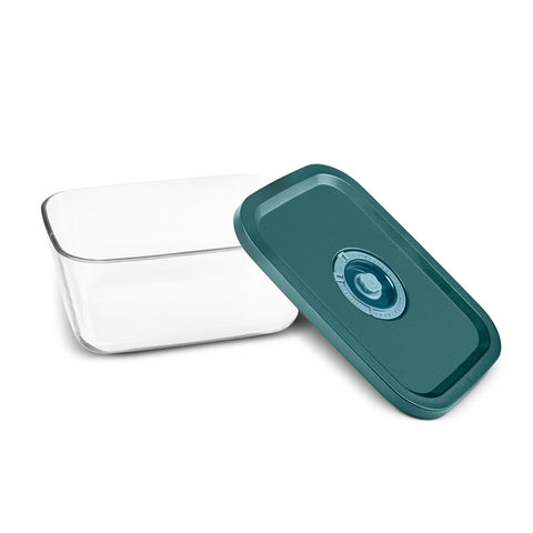 Karaca x Refika 2-Piece Vacuum Pump 2-Piece Storage Container, Clear