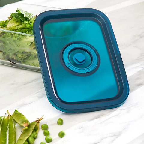 Karaca x Refika 2-Piece Vacuum Pump 2-Piece Storage Container, Clear