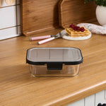 Karaca Vera Storage Container with Metal Lid, 1040ml, Clear