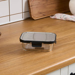 Karaca Vera Storage Container with Metal Lid, 650ml, Clear