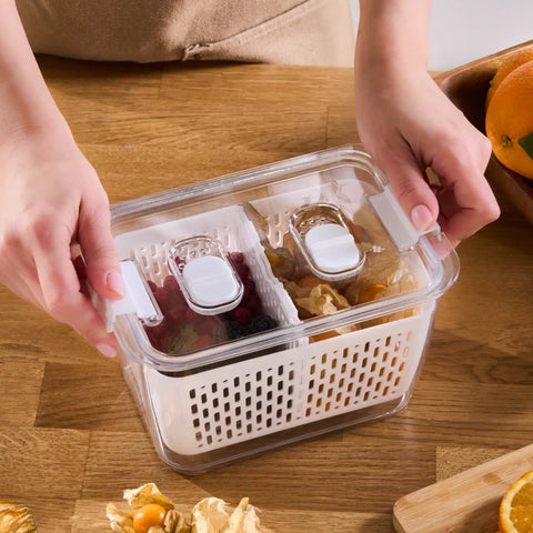 Karaca Citrus Vegetable / Fruit Storage Container, L, White