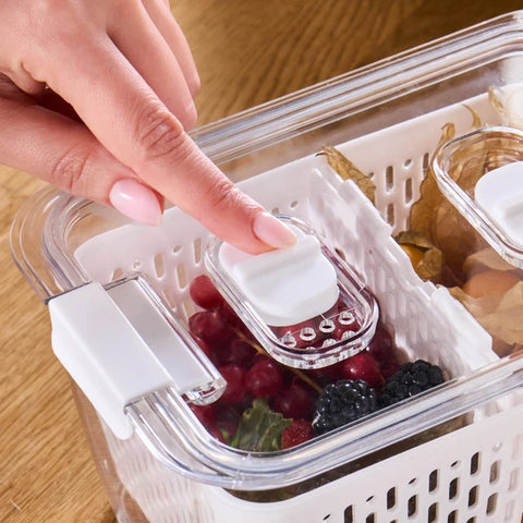 Karaca Citrus Vegetable / Fruit Storage Container, L, White