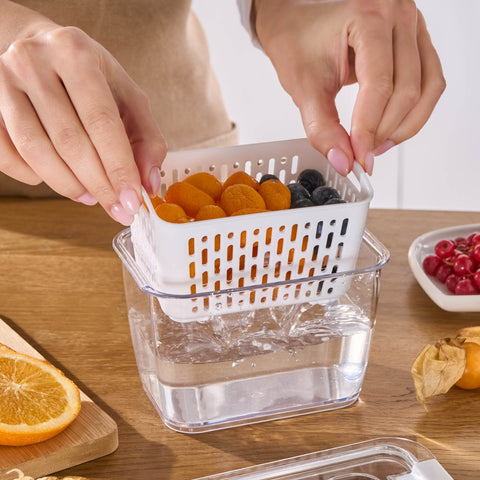 Karaca Citrus Vegetable / Fruit Storage Container, S, White