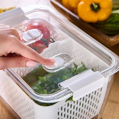 Karaca Citrus Vegetable / Fruit Storage Container, XL, White