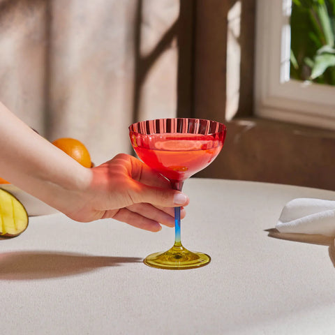 Karaca Dolce Martini Cocktail Glass, 210ml, Red